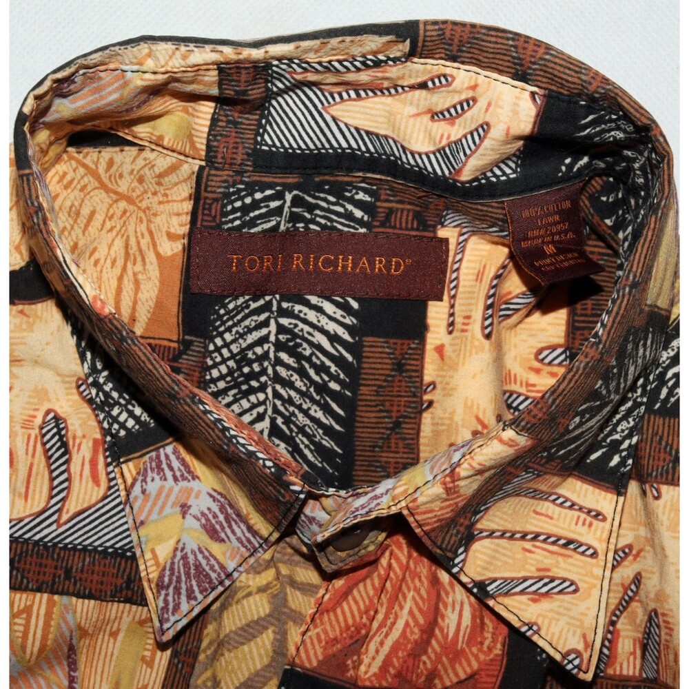 Tori Richard Men's Short‎ Sleeve Button Front Shirt Size Medium - Picture 5 of 6